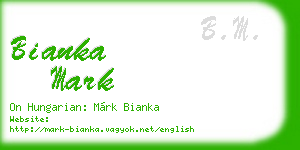 bianka mark business card